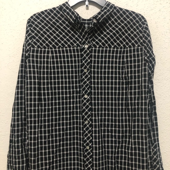 J. Jill peter pan collar grid button back long sleeve top - Picture 4 of 4